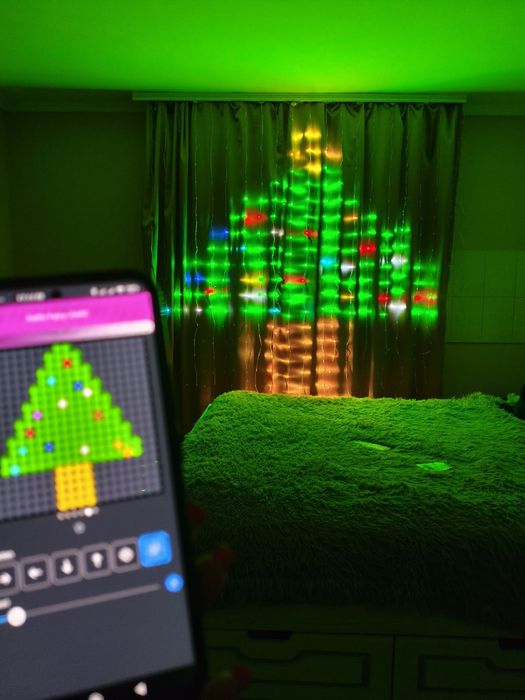 Smart- гірлянда штора, смарт-гірдянда штора