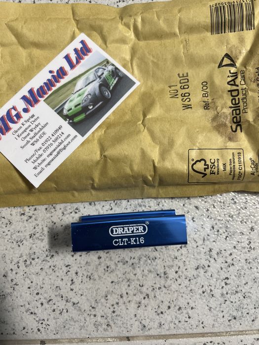 MG TF chave bloqueio árvore de cames