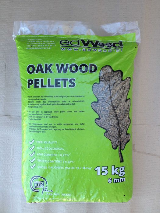 Liściasty pellet drzewny, pelet dębowy, 1890zł / winda + paleciak !