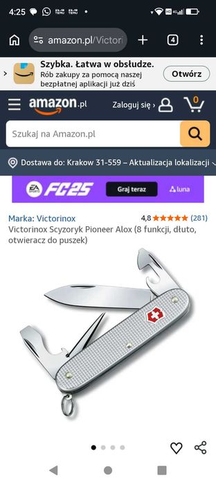 box Victorinox Scyzoryk Pioneer Alox (8 funkcji, dłuto, otwieracz do puszek)