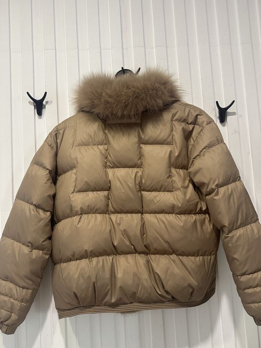 Куртка  пуховик натуральний пух коричнева
