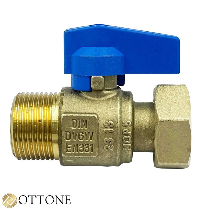 Zawór Kulowy Prosty 3/4 X 3/4 Kurek Z Czerwonym I Niebieskim Motylkiem