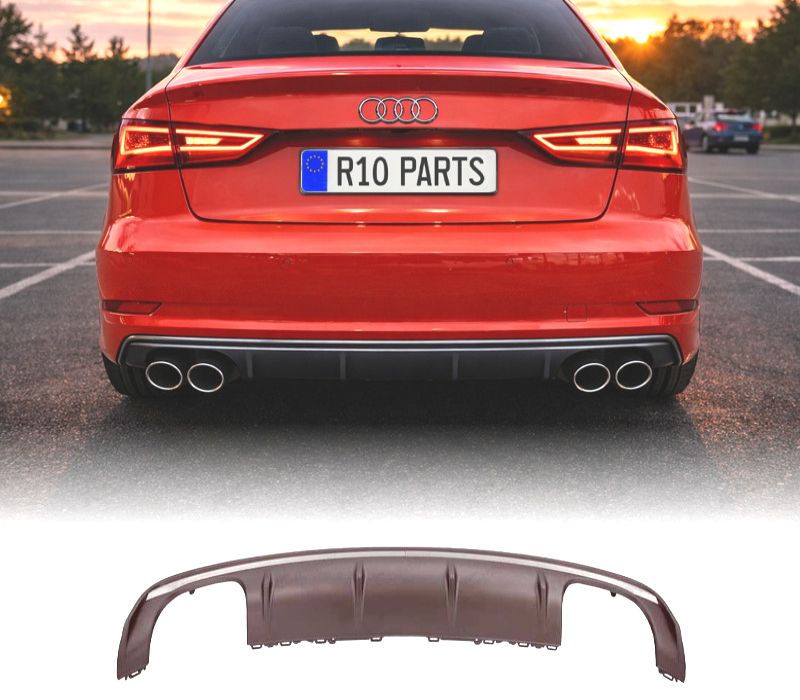 DIFUSOR AUDI A3 8V SEDAN S LINE 13-16 LOOK S3