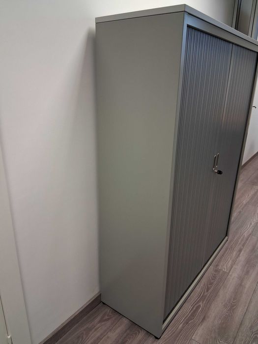 ID 97 -Vendo Armário 2 portas metal cinza 3 prateleira C120xL42XA158cm