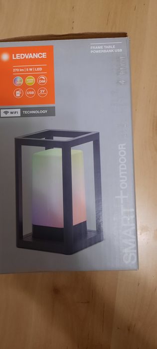 Inteligentna lampa LED ogrodowa, stołowa LED RGB+W WIFI SMART+ POWERBA