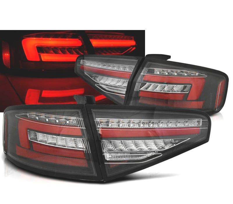 CONJUNTO DE FAROLINS AUDI A4 B8 SEDAN LED DINÂMICOS PRETO POR LED ORIGINAL