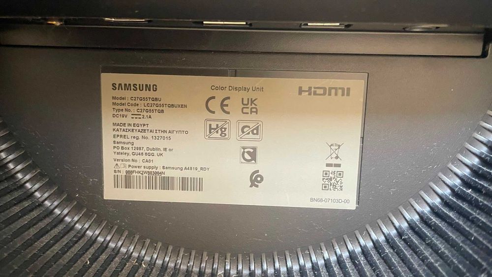 Monitor Samsung C27G55TQBU