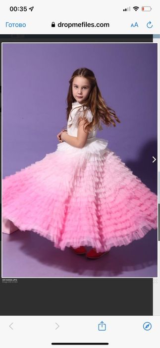 Изыканное платье для вашей принцессы,эксклюзив.Длина  110 см