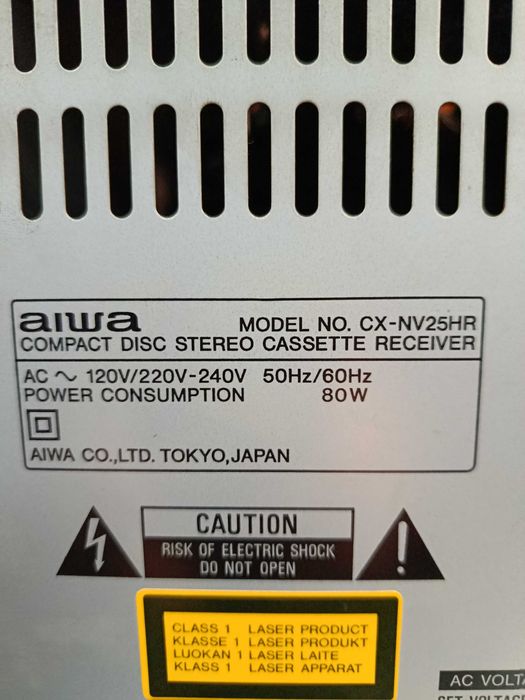 Aparelhagem HIFI Aiwa NSX-V25 para recuperar