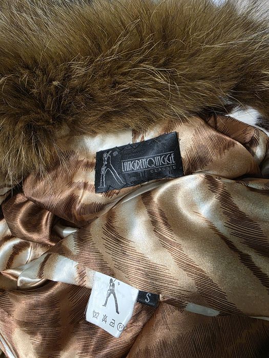 Леопардовий Полушубок з натурального хутра, розмір S-M