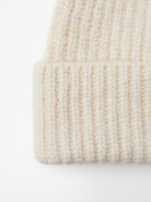 Шапка біні Zara рубчиком М/38 з вмістом вовни