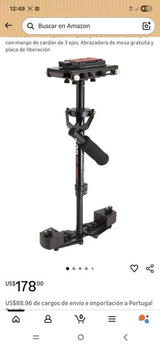 FLYCAM Estabilizador de mão HD-3000 para câmaras de vídeo DSLR