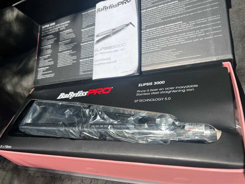 Profesjonalna  Prostownica do włosów BaByliss Pro Elipsis 3000 (BAB3000EPE)  z jonizacją i funkcją lokówki - stan bdb