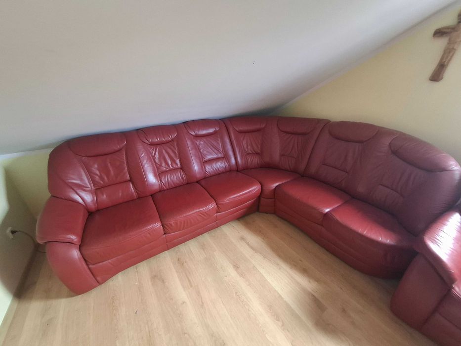 Sofa skórzana+Fotel