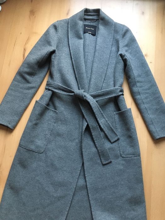 Płaszcz massimo dutti  xs szary