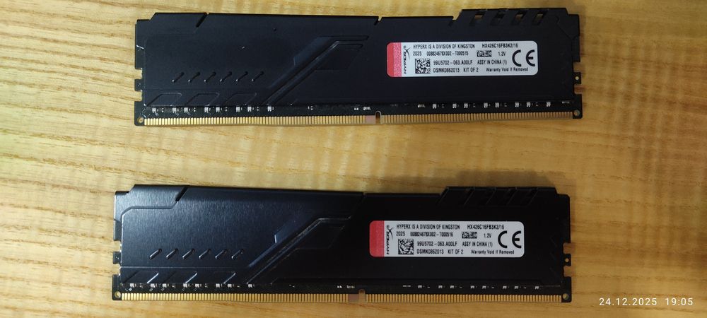 DDR4 HyperX Fury 16gb (8x2)
