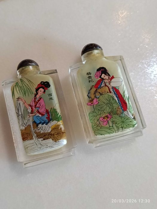 Snuff bottles Frascos de Rapé Vidro de Pequim Antigos 6,7 cm