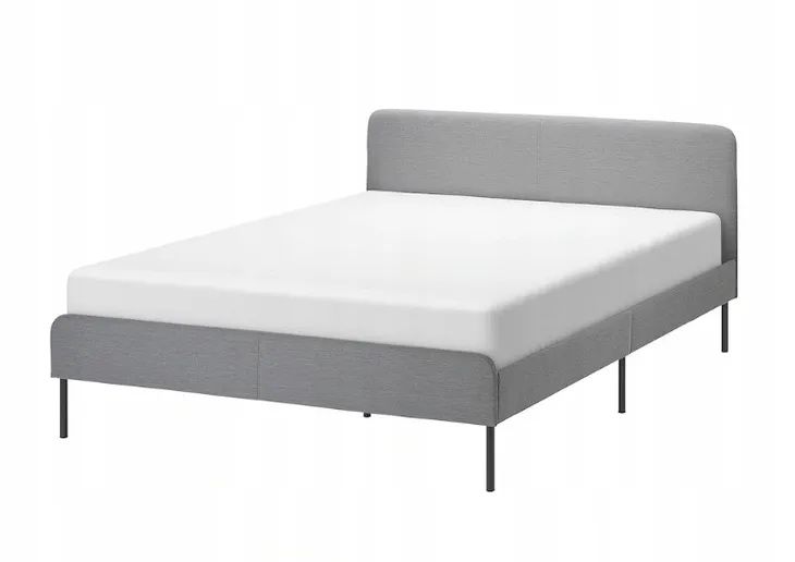 Ikea Slattum Łóżko 160x200 odcienie szarości