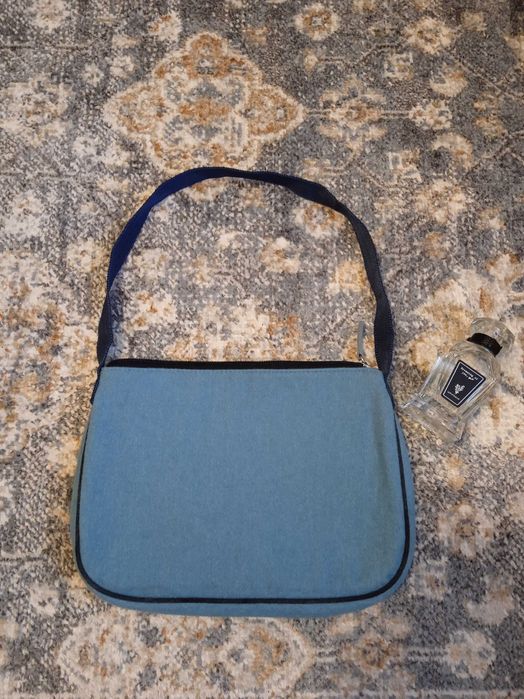 GAP Half Moon vintage torebka kopertówka torba do ręki niebieska