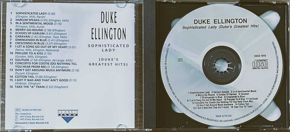 Duke Ellington - Sophisticated Lady - Greatest Hits - 1992 - CD