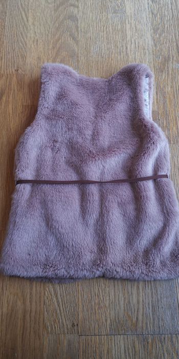 Colete Pelo Rosa Seco Zara 5/6 anos