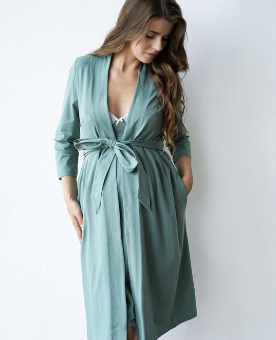 Комплект халат та сорочка для вагітних та годуючих матусь