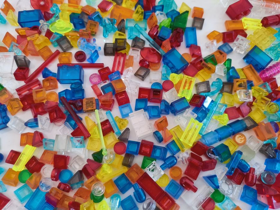 LEGO peças original várias cores transparente