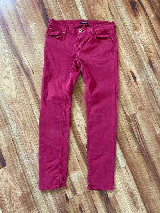 Massimo dutti spodnie skinny rurki bordo czerwone m s 38 36 basic