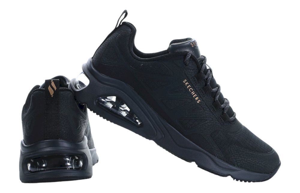 Czarne buty sportowe damskie Skechers TRES-AIR UNO 38