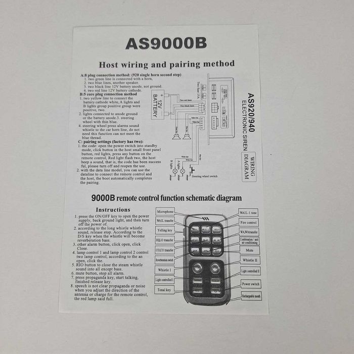 Сирена, гучномовець СГУ 12v 200w BT 18 тонів, Рупор AS920