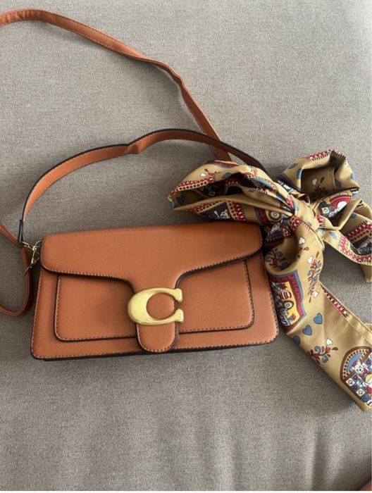 Сумка клатч коричнева coach