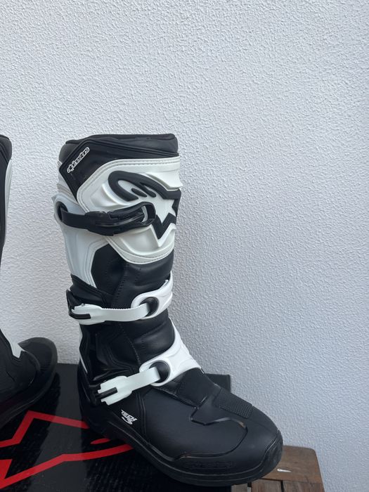 Botas mota: Motocross/Enduro Alpinestars Tech 3 Black/White Edition