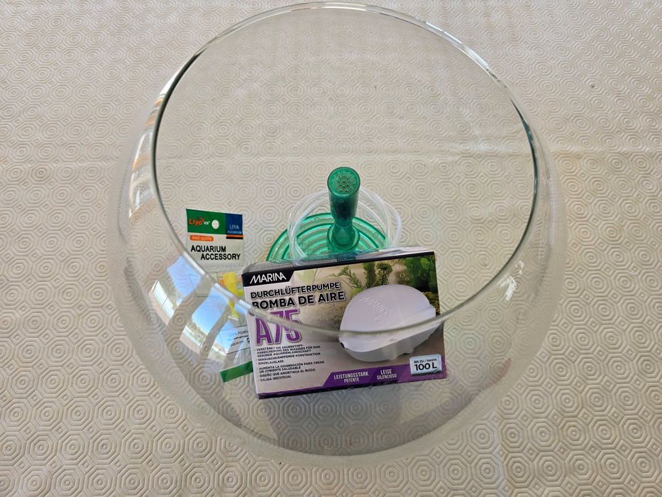 Aquário globo completo com filtro e bomba - Novo