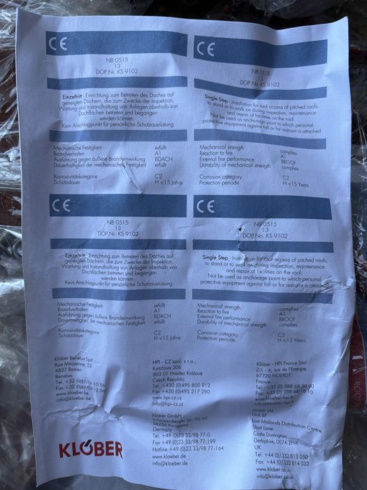 8 sztuk Stopnie kominiarskie dwuwspornikowe kasztan KOLBER 25