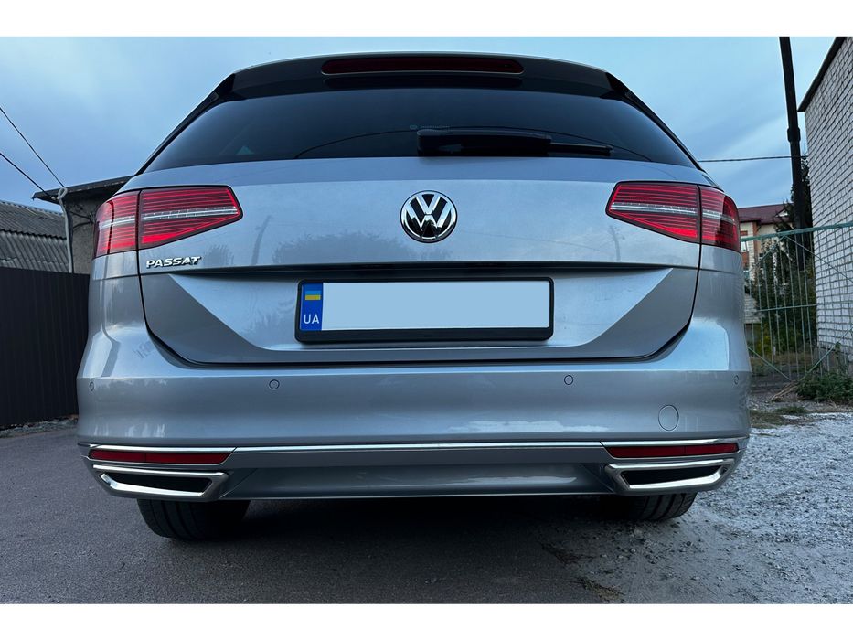 Volkswagen Passat B8 2015-2023 рр. Накладки імітація глушника SD/SW (2015-2018, 2 шт, нерж) Carmos - Турецька сталь