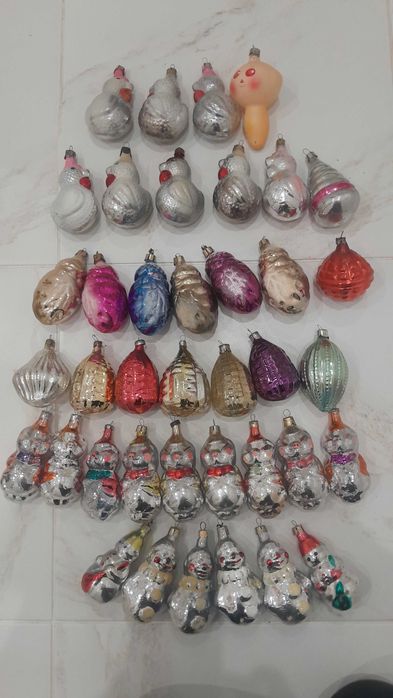 Елочные игрушки на малютку. Новогодние игрушки Ссср пересылаю Зарубеж