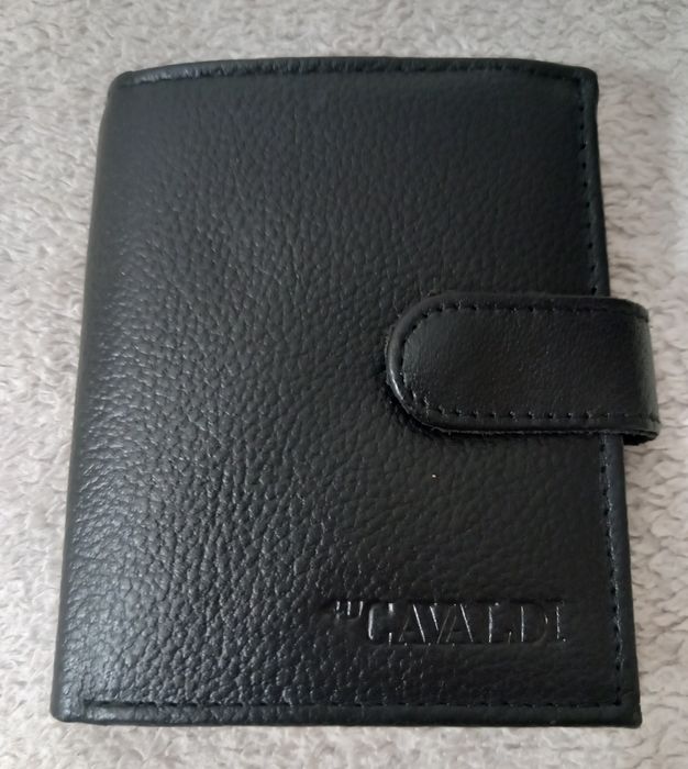 Portfel męski Cavaldi ze skóry naturalnej z ochroną kart RFID NOWY