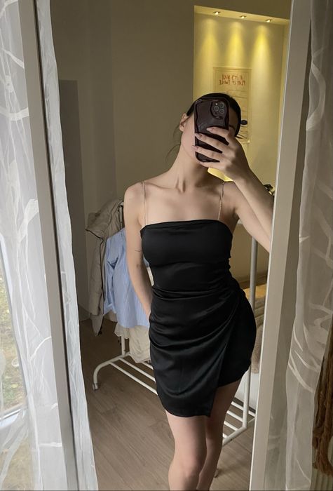 Чорна сукня міні ZARA