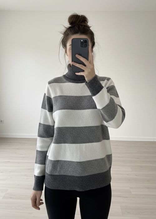 Sweter golf w pasy XL