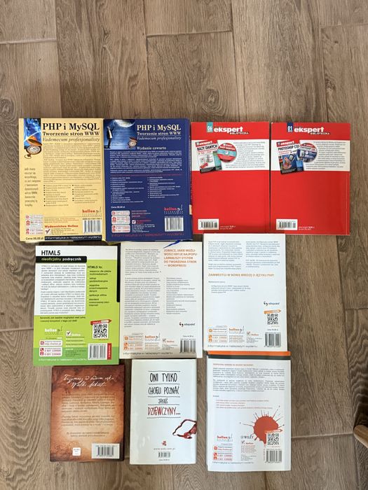 Zestaw książek IT: PHP, MySQL, HTML5, WordPress + freelancing