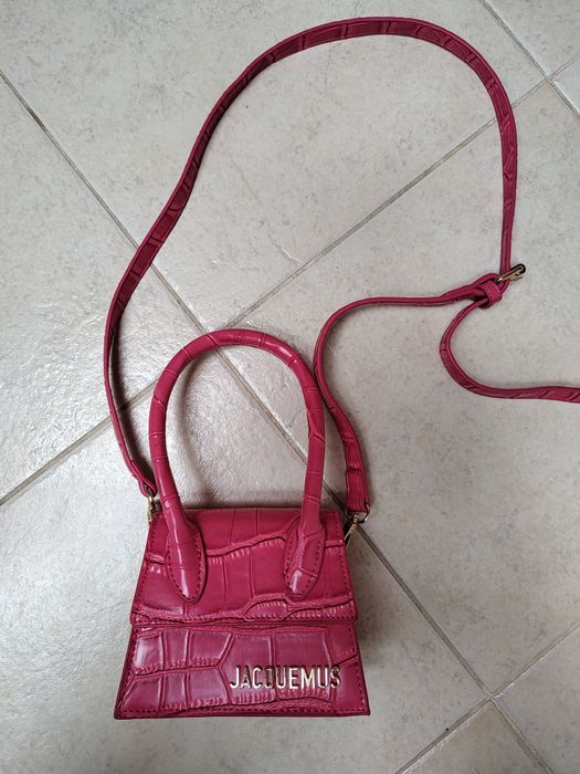 Torebka Jacquemus różowa skóra węża