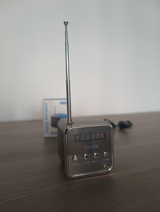 Głośnik bezprzewodowy, mini radio, led, bluetooth, zestaw