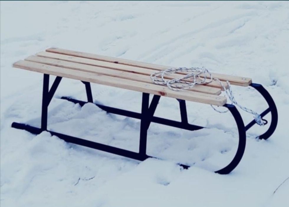 Nowe sanki 2 os.mocne ,solidne na kulig, lakierowane