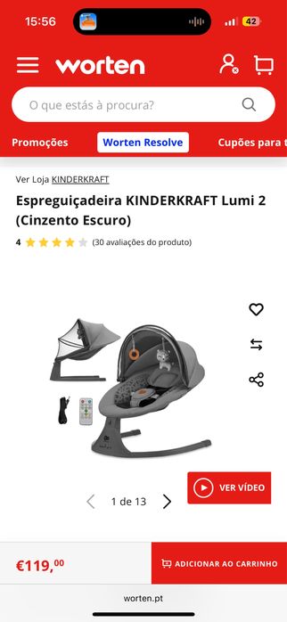 Espreguiçadeira KINDERKRAFT Lumi 2
