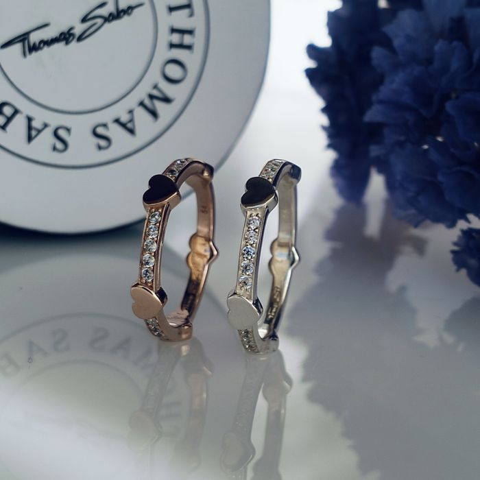 Срібна кабліґучка Thomas Sabo, позолота, цирконій , р. 54/56