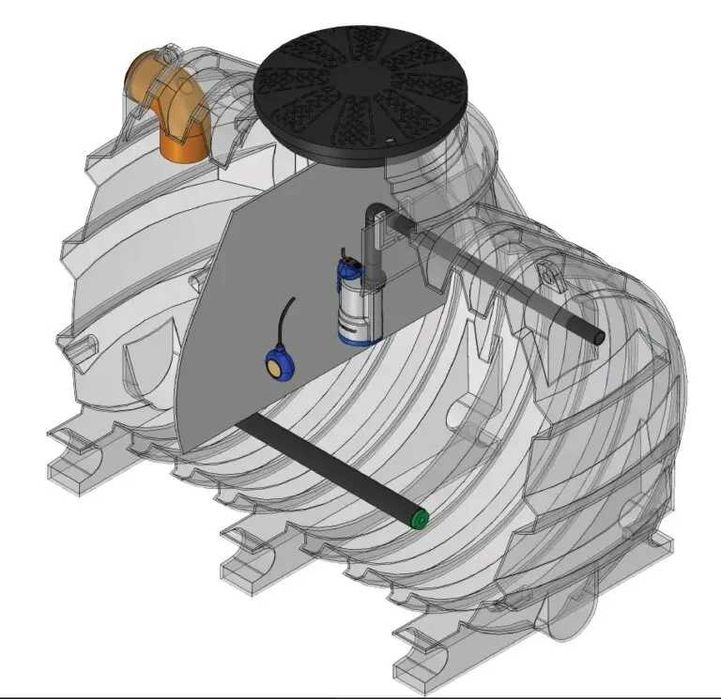Oczyszczalnia biologiczna Eco Active Mono Press 2500l ENGECO, 1-5 osób