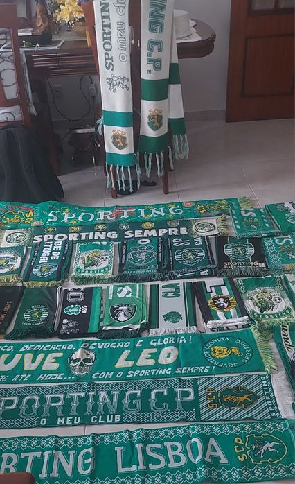 30 echarpes,bufandas, do sporting Antigos