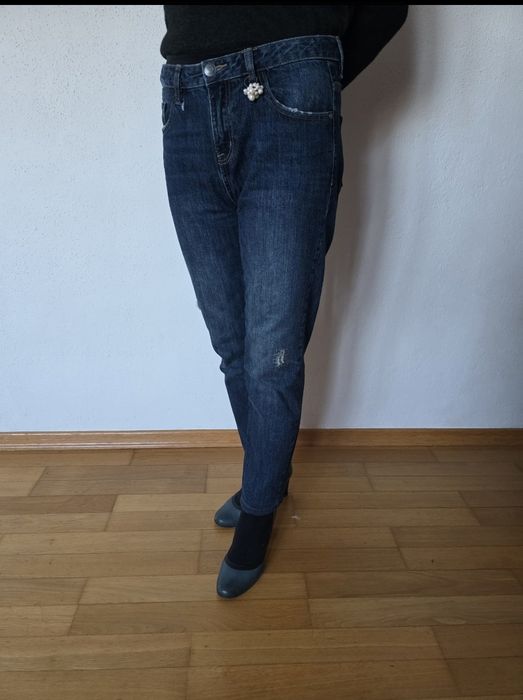 Jeansy Boy Friend  firmy Esmara– klasyczny granat, must have w szafie
