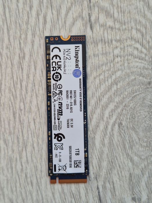 M.2 SSD диск 1TB Kingston NV2 (PCI-e 4.0 x4. NVMe). Trade-in