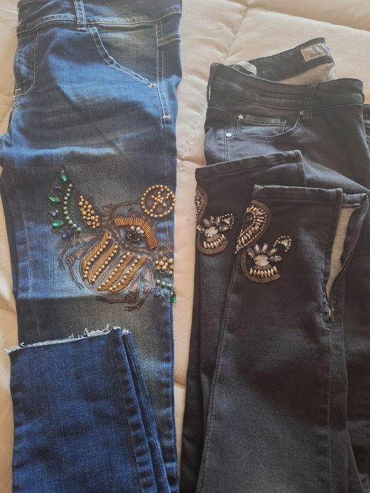 Calcas de ganga com aplicações